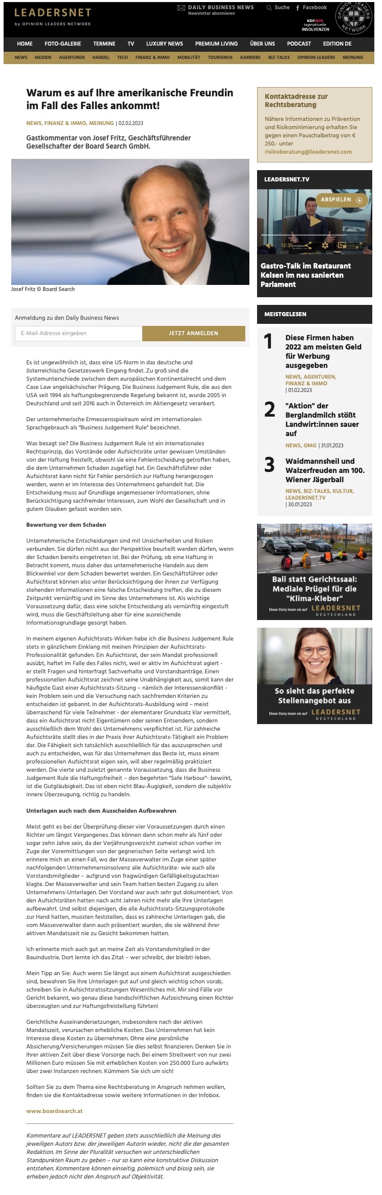 Dr. Fritz Warum es auf Ihre amerik.Freundin ankommt